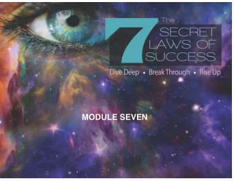 MODULE SEVEN  The Universal Laws  are different aspects  of the  Stream Of Consciousness  that