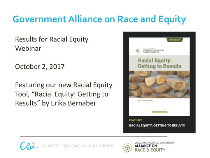 government alliance on race and equity