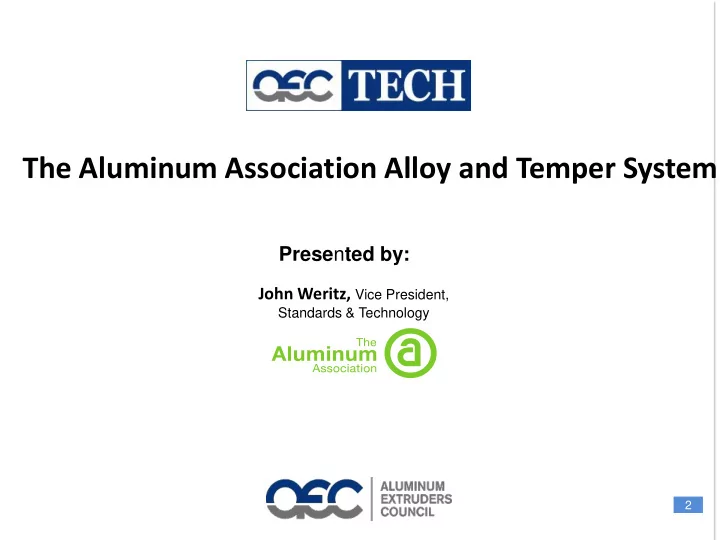 the aluminum association alloy and temper system
