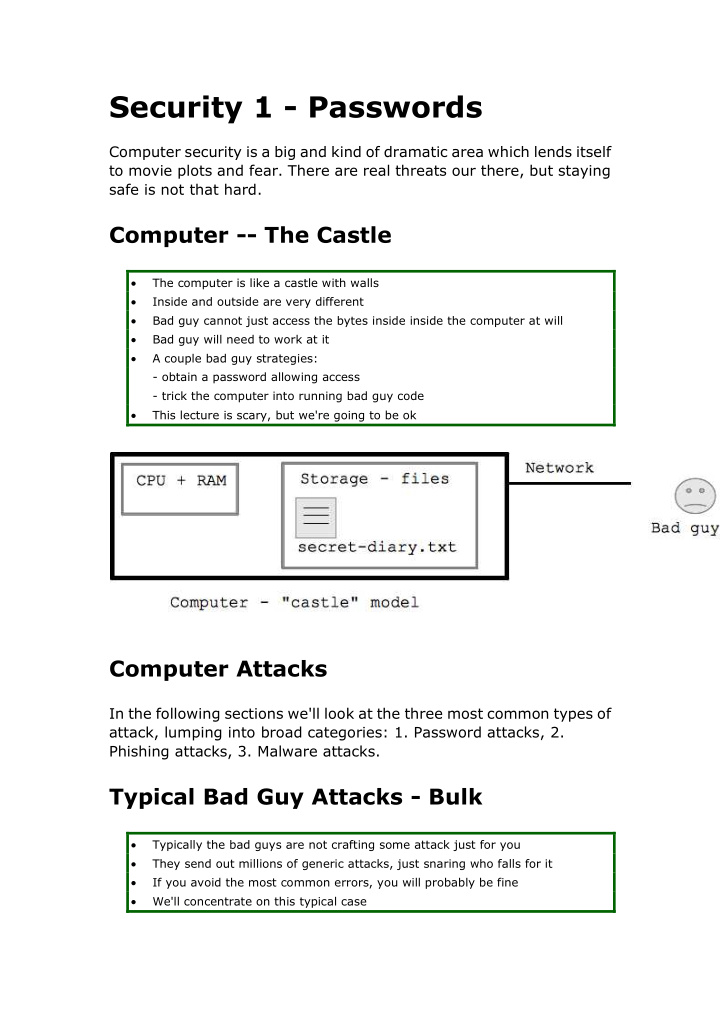 security 1 passwords