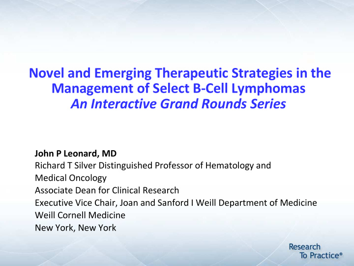 novel and emerging therapeutic strategies in the