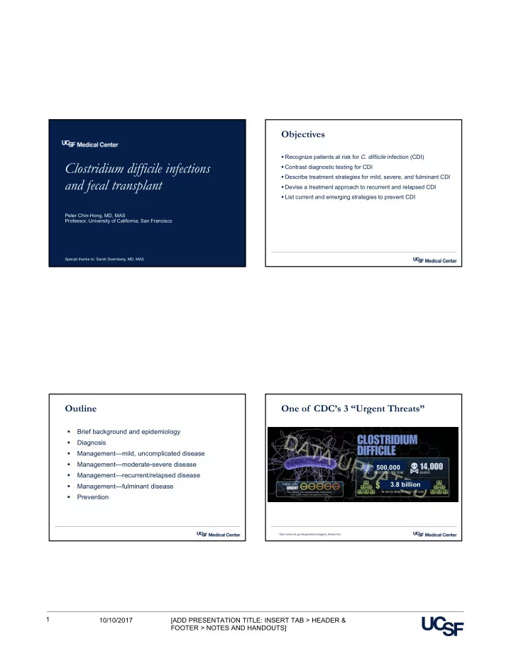 clostridium difficile infections