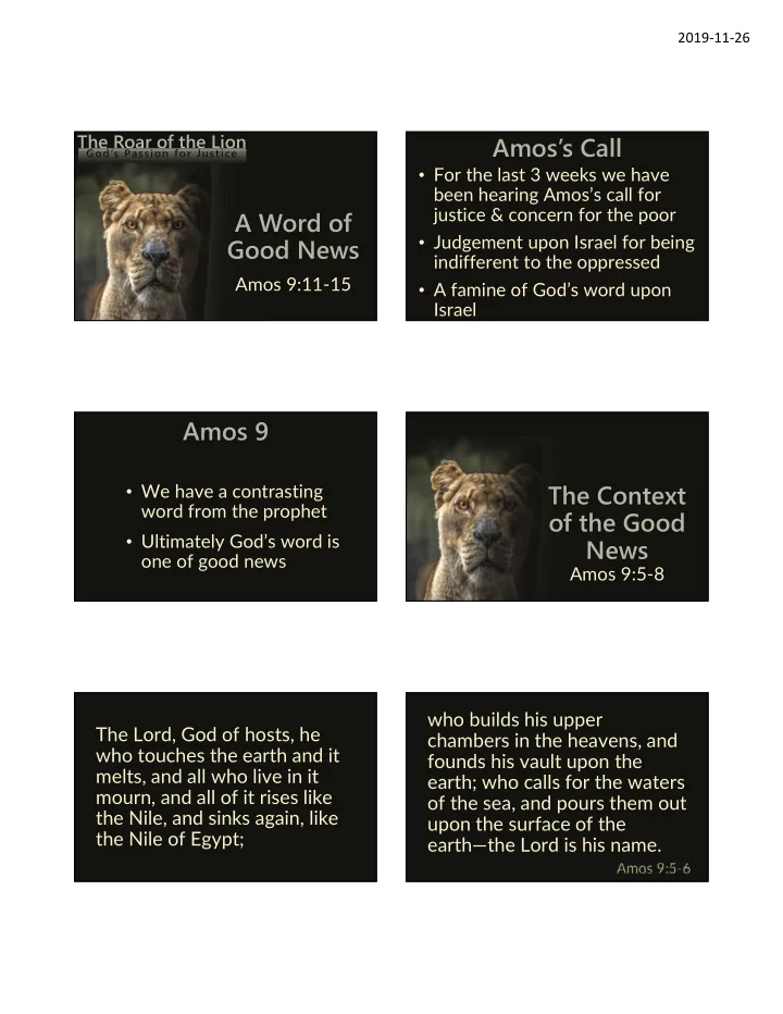 amos s call