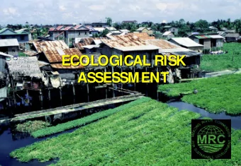 ECOLOGICAL RISK  ECOLOGICAL RISK  ASSESSMENT  ASSESSMENT  EIA Scientific Tools and Techniques  1