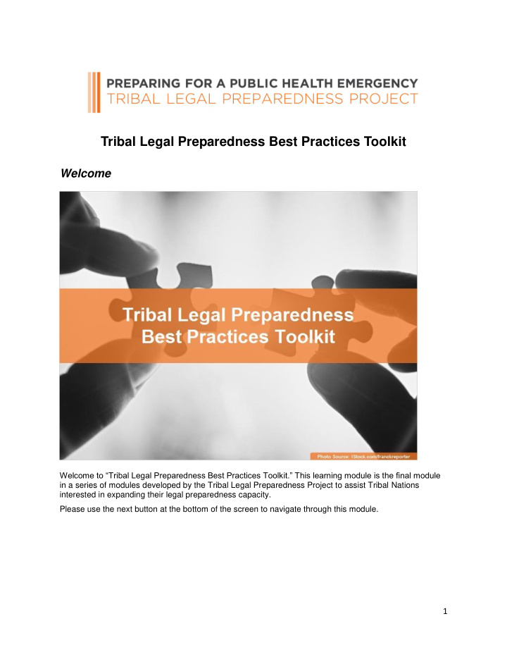 tribal legal preparedness best practices toolkit