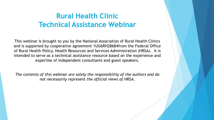 technical assistance webinar