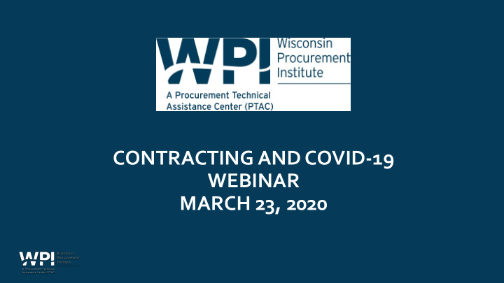 contracting and covid 19