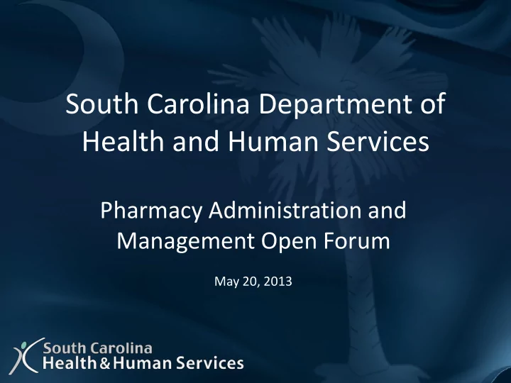 south carolina department of health and human services