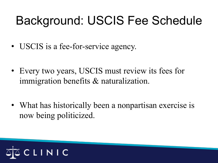background uscis fee schedule