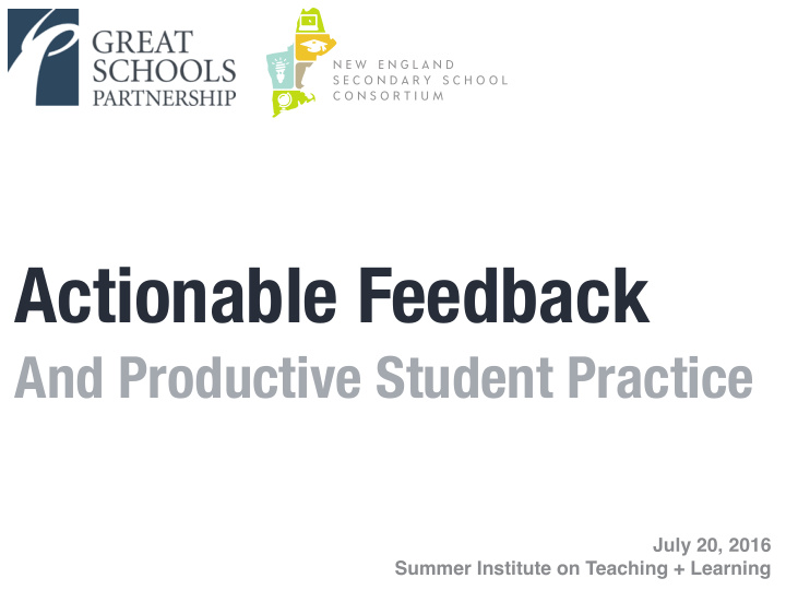 actionable feedback