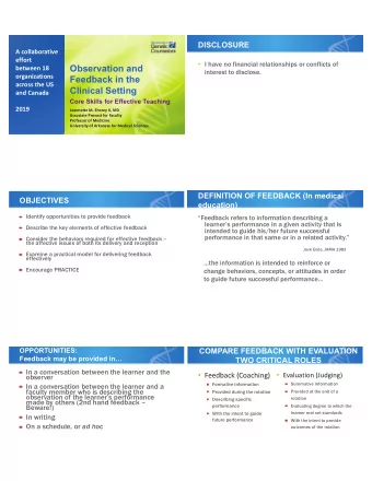 Observation and  between 18  interest to disclose.  organizations  Feedback in the  across the US