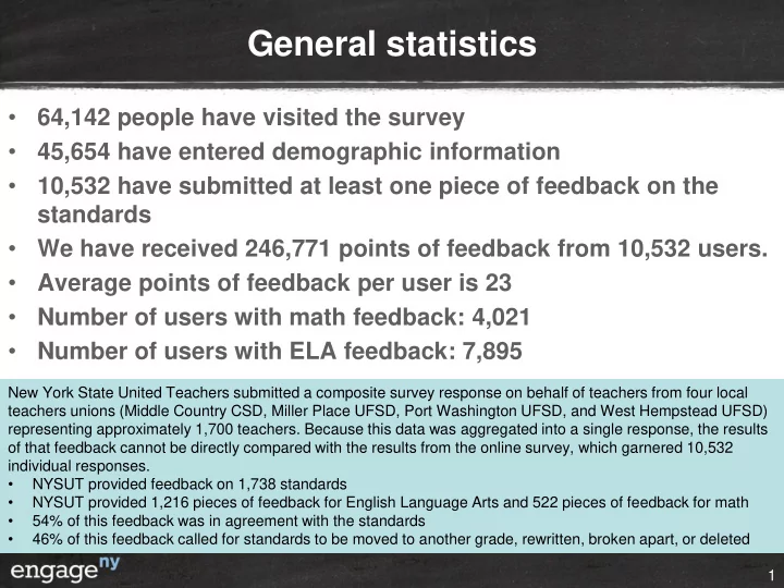 general statistics