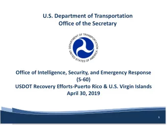 U.S. Department of Transportation  Office of the Secretary  Office of Intelligence, Security, and