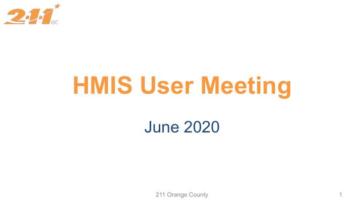 hmis user meeting