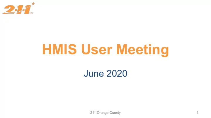 hmis user meeting