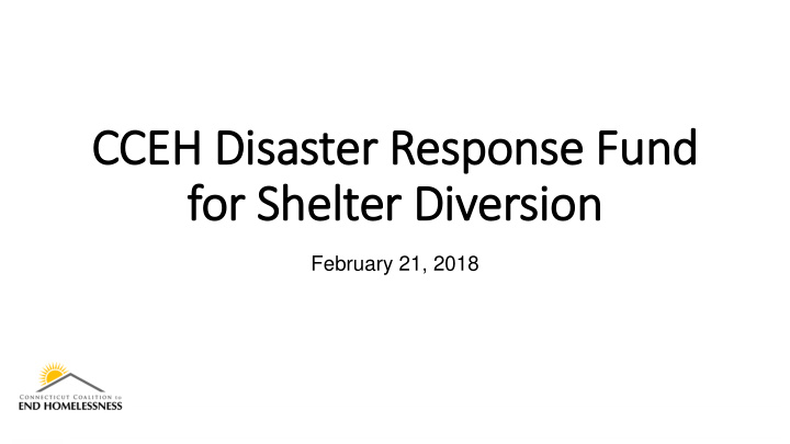 cceh cceh disaster r response fu fund for r shelt lter d