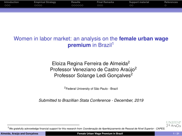 women in labor market an analysis on the female urban wage