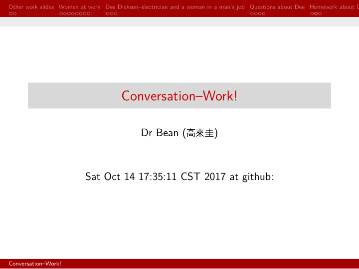 conversation work