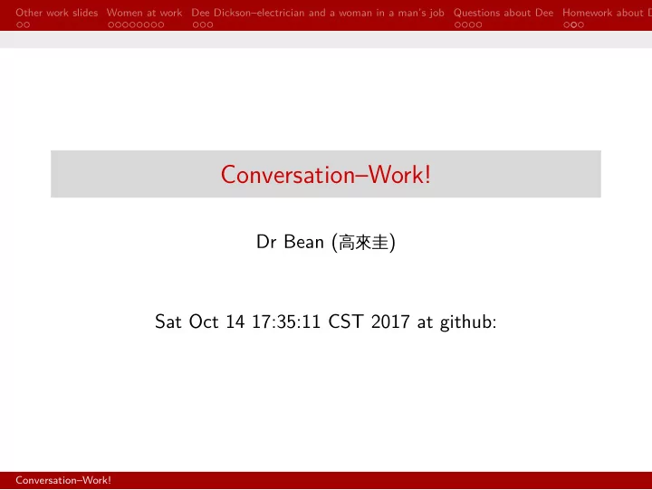 conversation work
