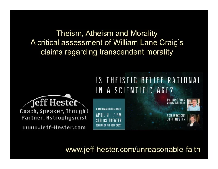 theism atheism and morality a critical assessment of
