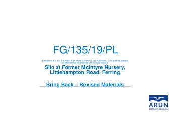 FG/135/19/PL  Demolition of a silo &amp; erection of an office building (B1(a) Business),  6 No.