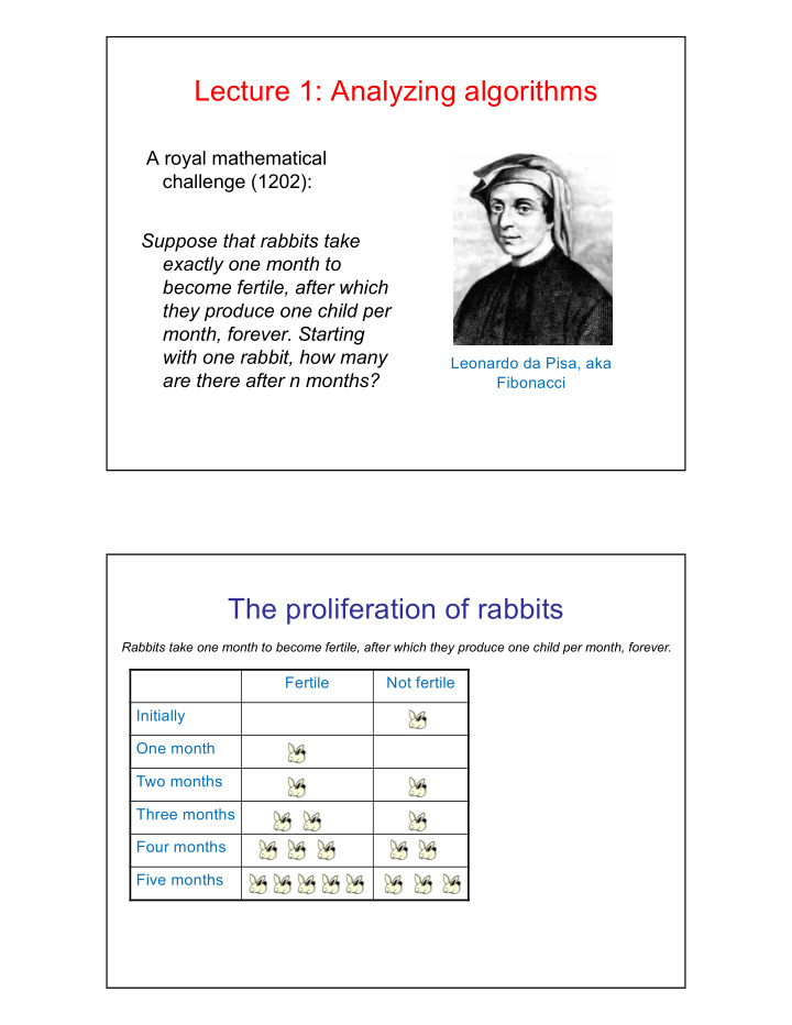 lecture 1 analyzing algorithms