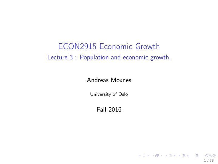 econ2915 economic growth