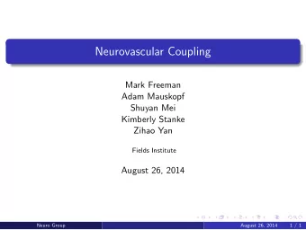 Neurovascular Coupling  Mark Freeman  Adam Mauskopf  Shuyan Mei  Kimberly Stanke  Zihao Yan  Fields