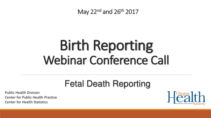 birth reporting