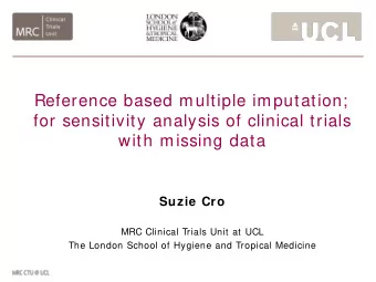 Reference based multiple imputation;  for sensitivity analysis of clinical trials  with missing
