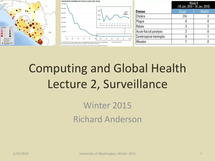 computing and global health lecture 2 surveillance