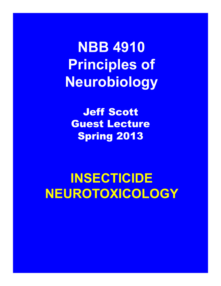 nbb 4910 principles of neurobiology