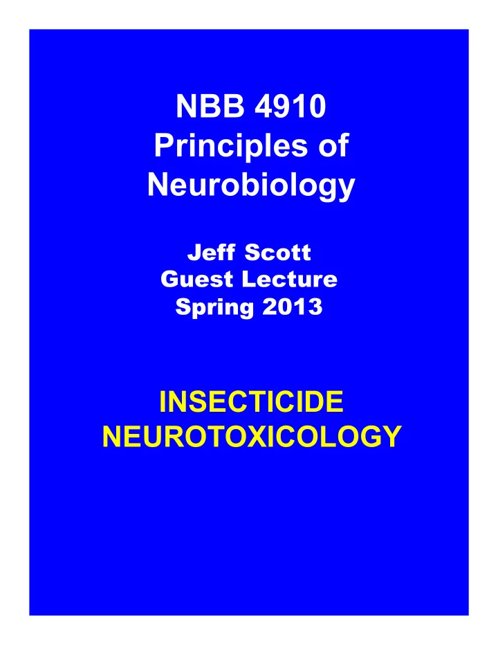 nbb 4910 principles of neurobiology