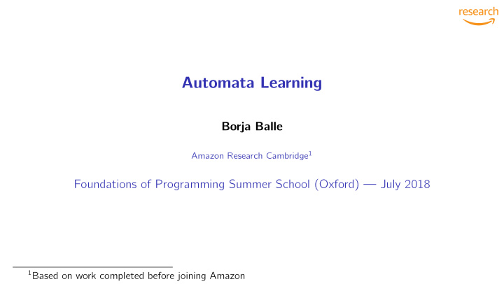 automata learning