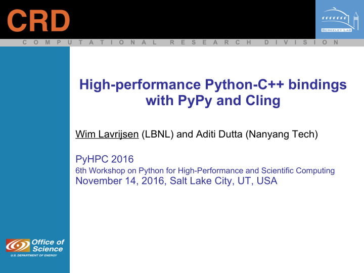 high performance python c bindings with pypy and cling