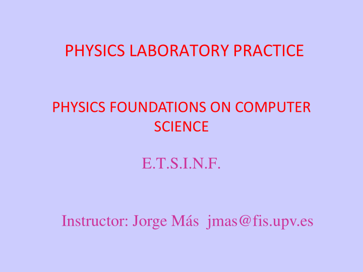 physics laboratory practice