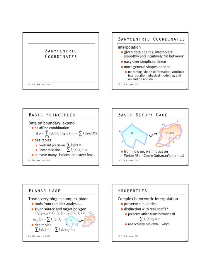 barycentric coordinates