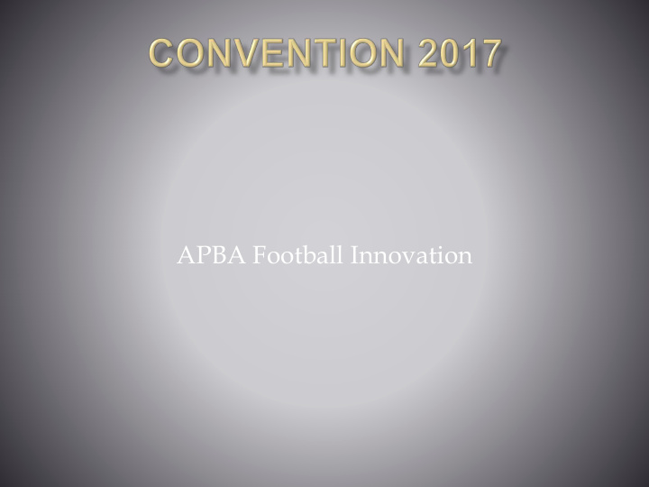 apba football innovation
