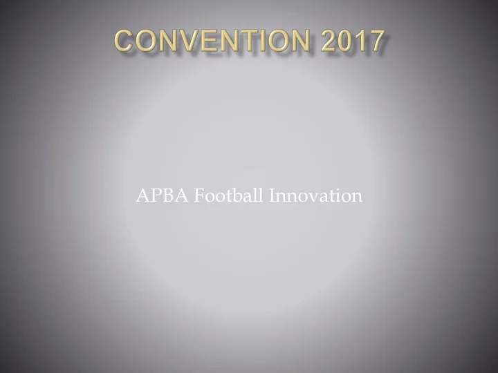 apba football innovation