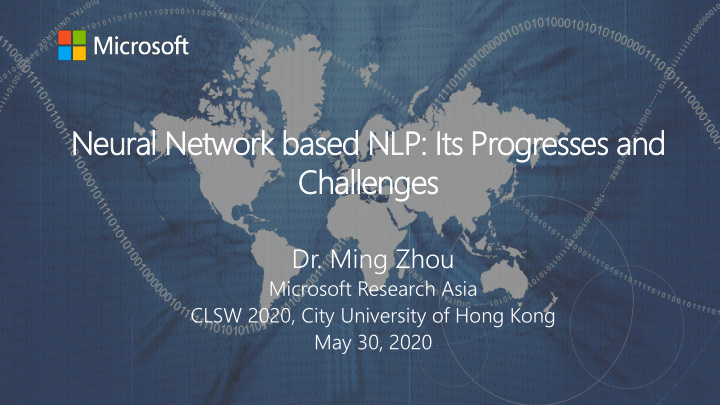 neural network based nlp its progresses and challenges