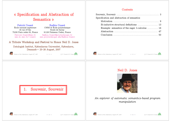 specification and abstraction of