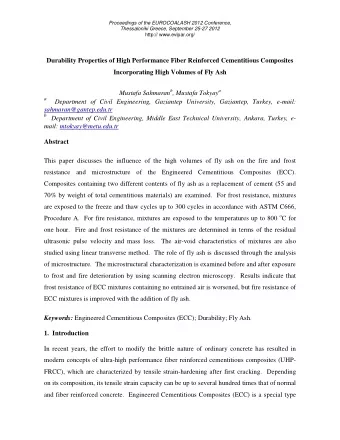 of UHP-FRCC designed based on micromechanical principles to strain harden in tension.  It  allows