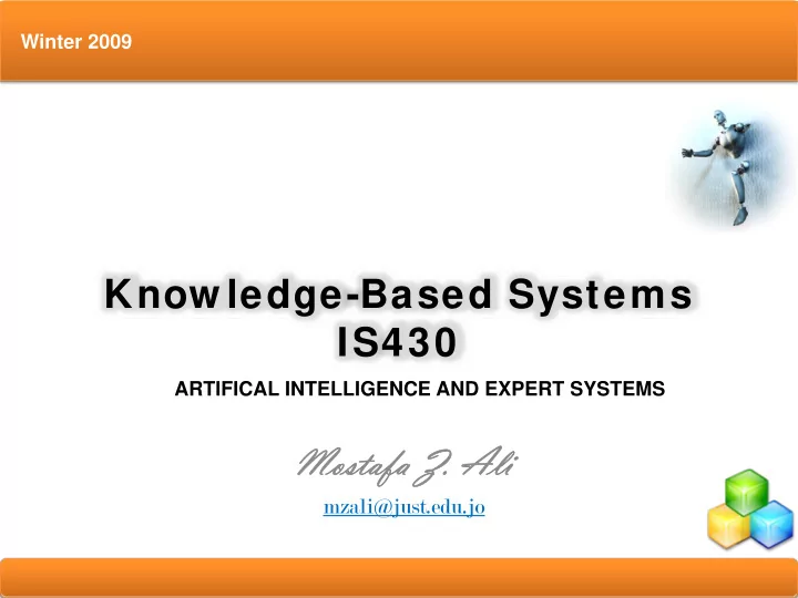 know ledge based systems is430