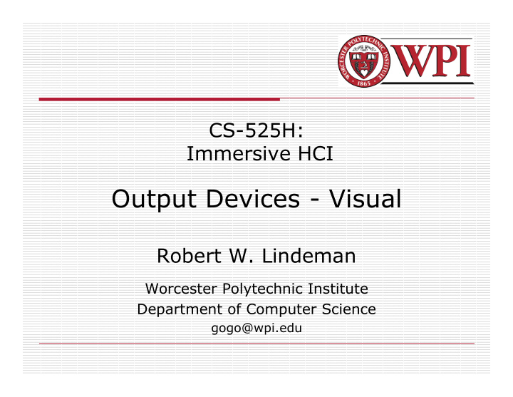 output devices visual