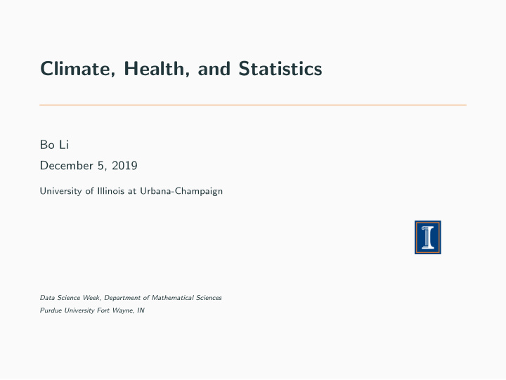 climate health and statistics