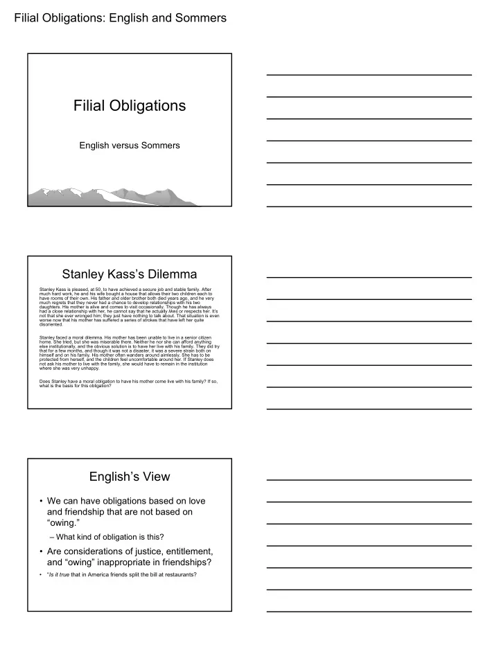 filial obligations