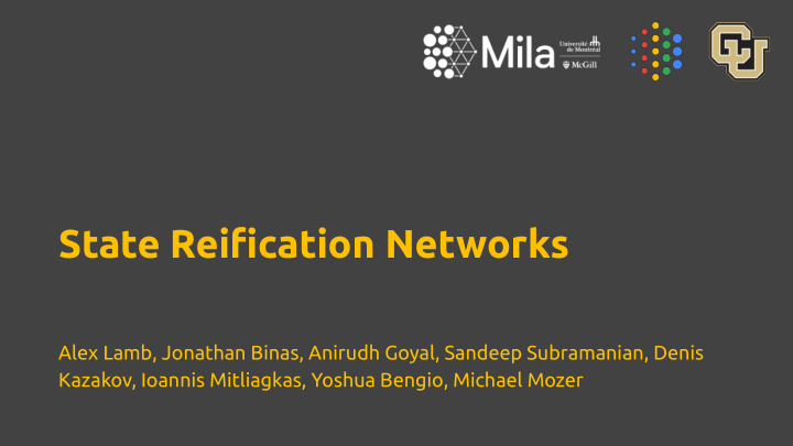 state reification networks