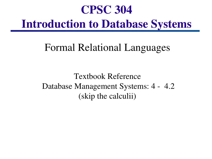 introduction to database systems