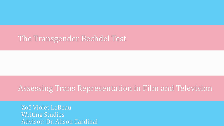 the transgender bechdel test assessing trans