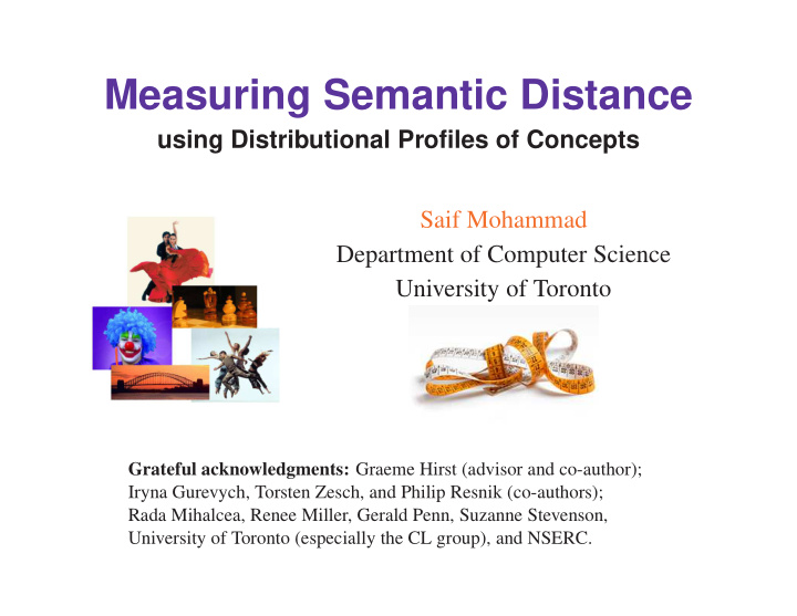 measuring semantic distance